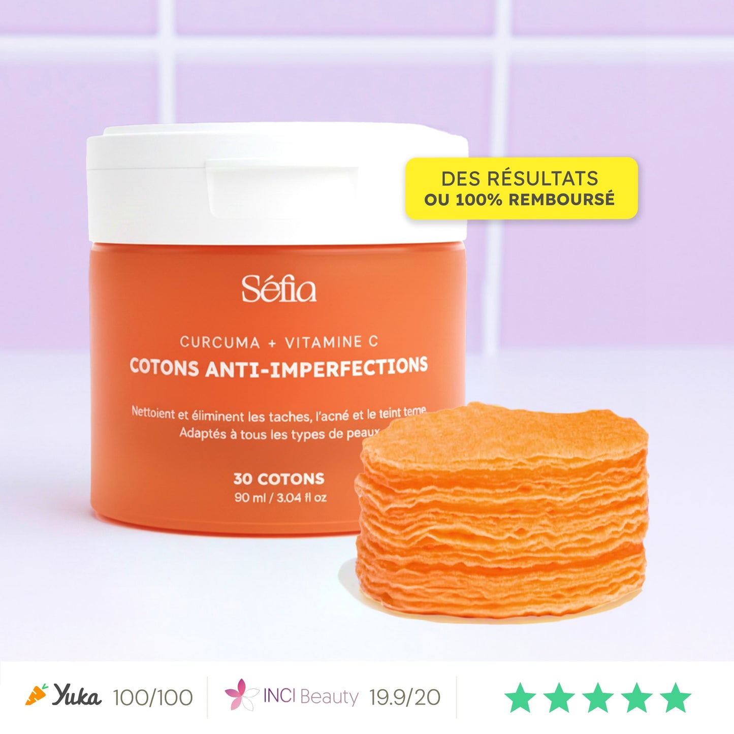 Almohadillas limpiadoras Cúrcuma y Vitamina C