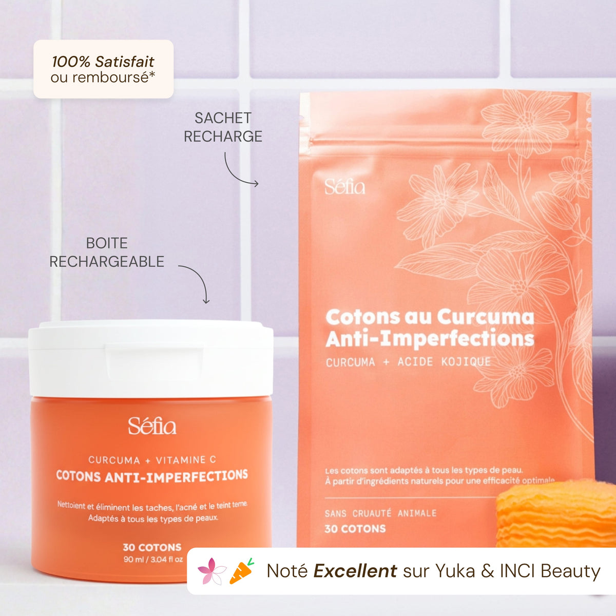 Almohadillas limpiadoras Cúrcuma y Vitamina C